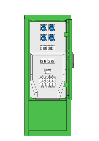 Power distributors for leisure installations