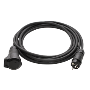 Earthed cable plug and coupling IP 54